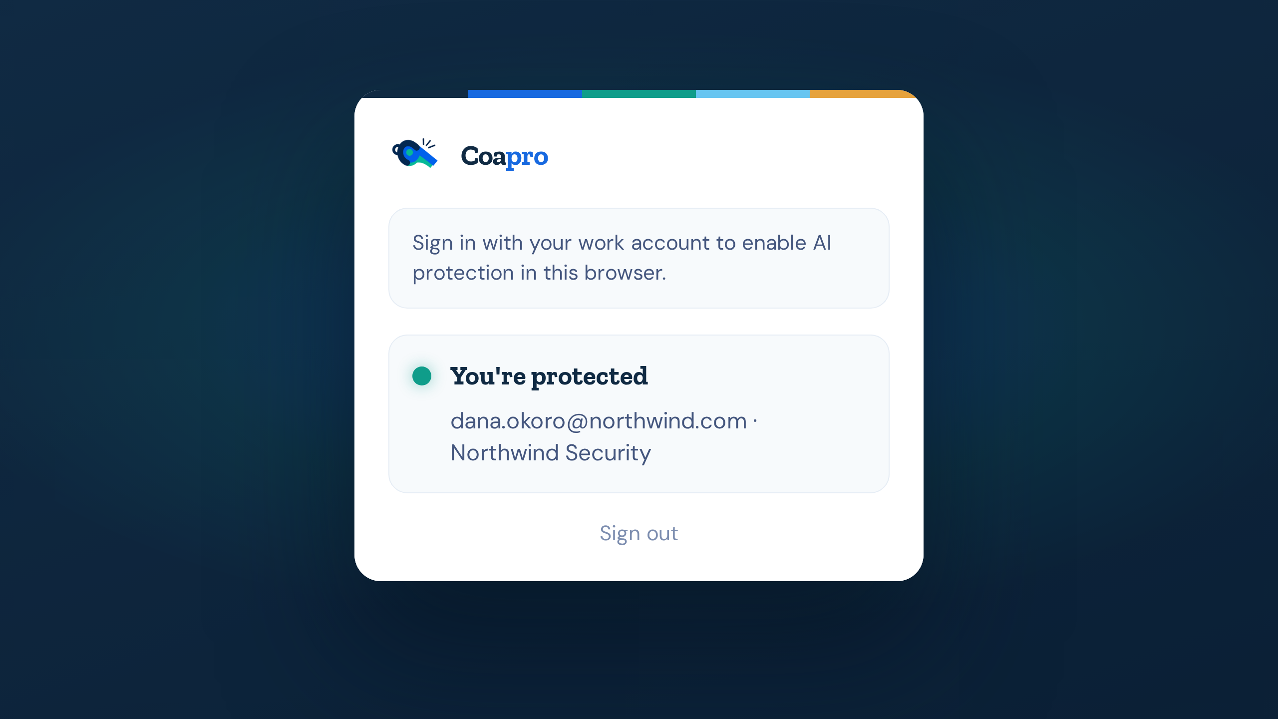CoaPro extension popup